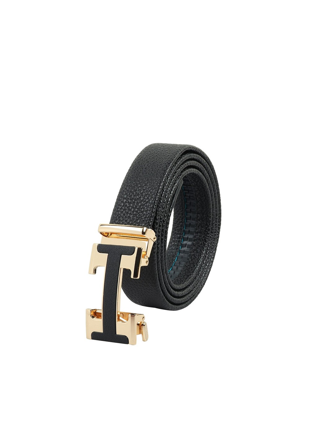 

Elite Crafts Men Textured Leather Formal Belt, Black