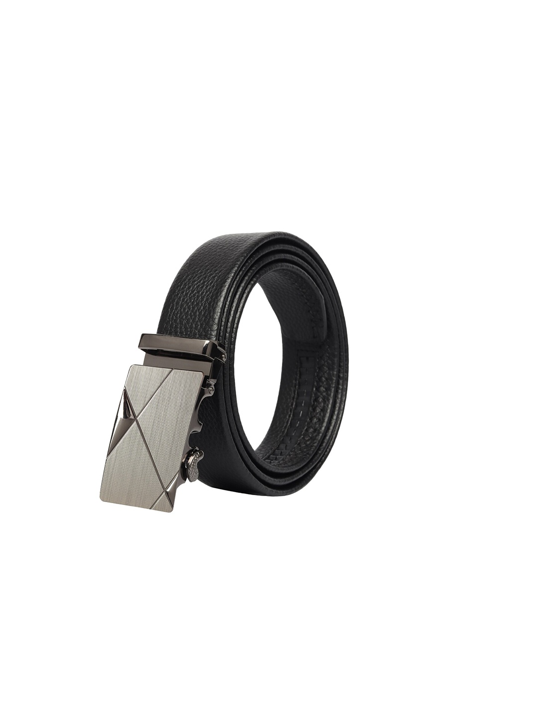 

Elite Crafts Men Textured Leather Formal Belt, Black