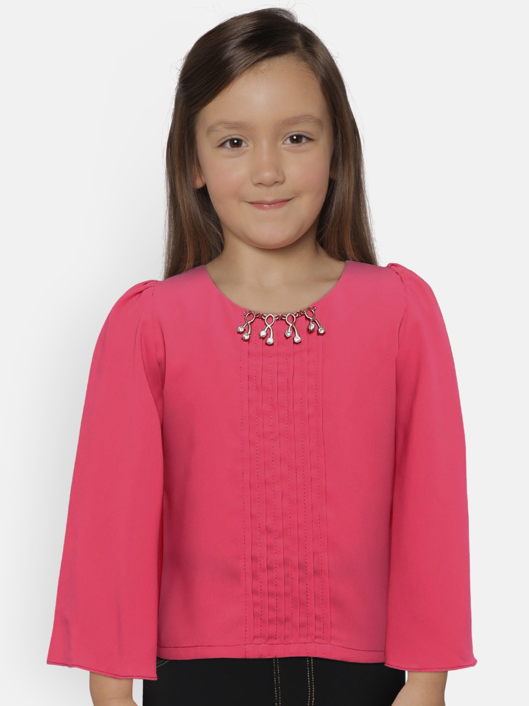 

Peppermint Girls Pink Solid Top