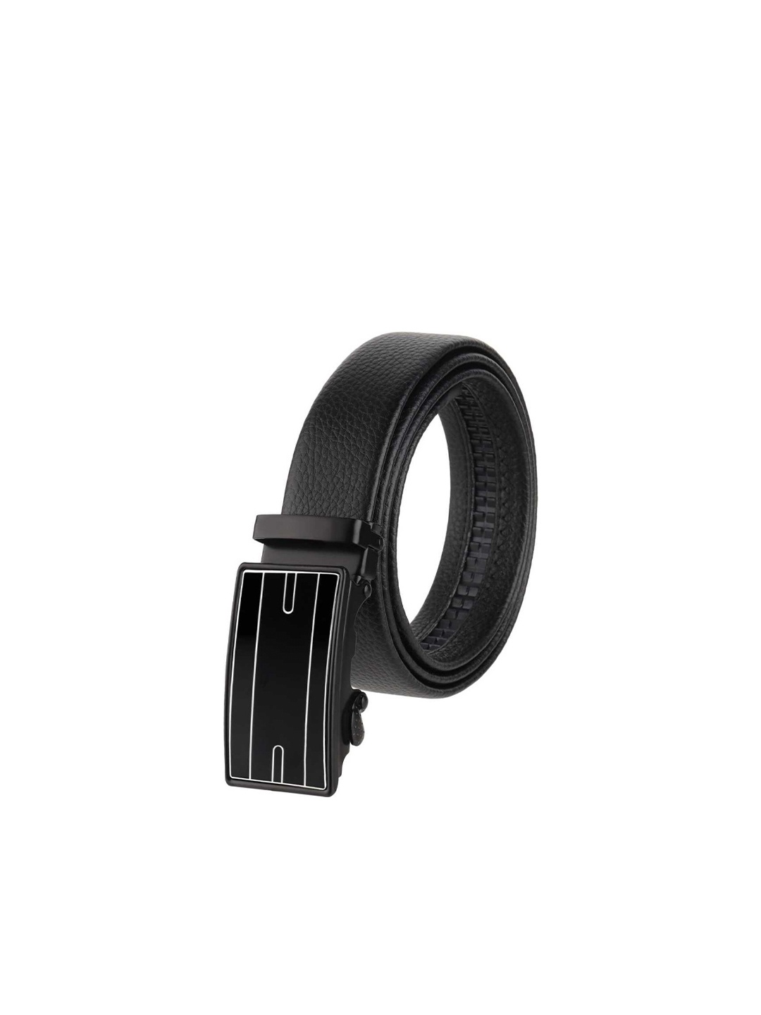 

Elite Crafts Men Textured Leather Formal Belt, Black