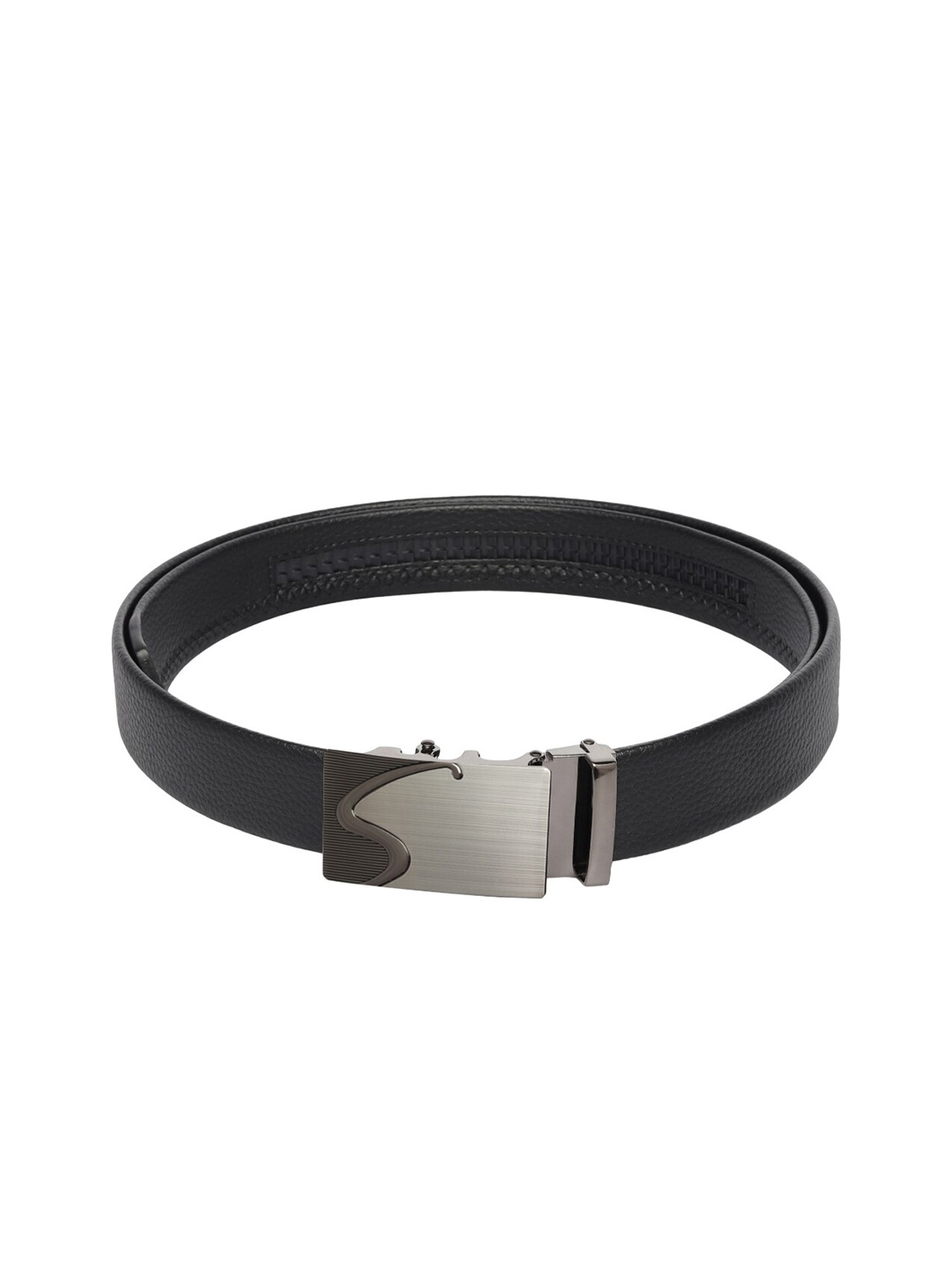 

Elite Crafts Men Textured Leather Formal Belt, Black