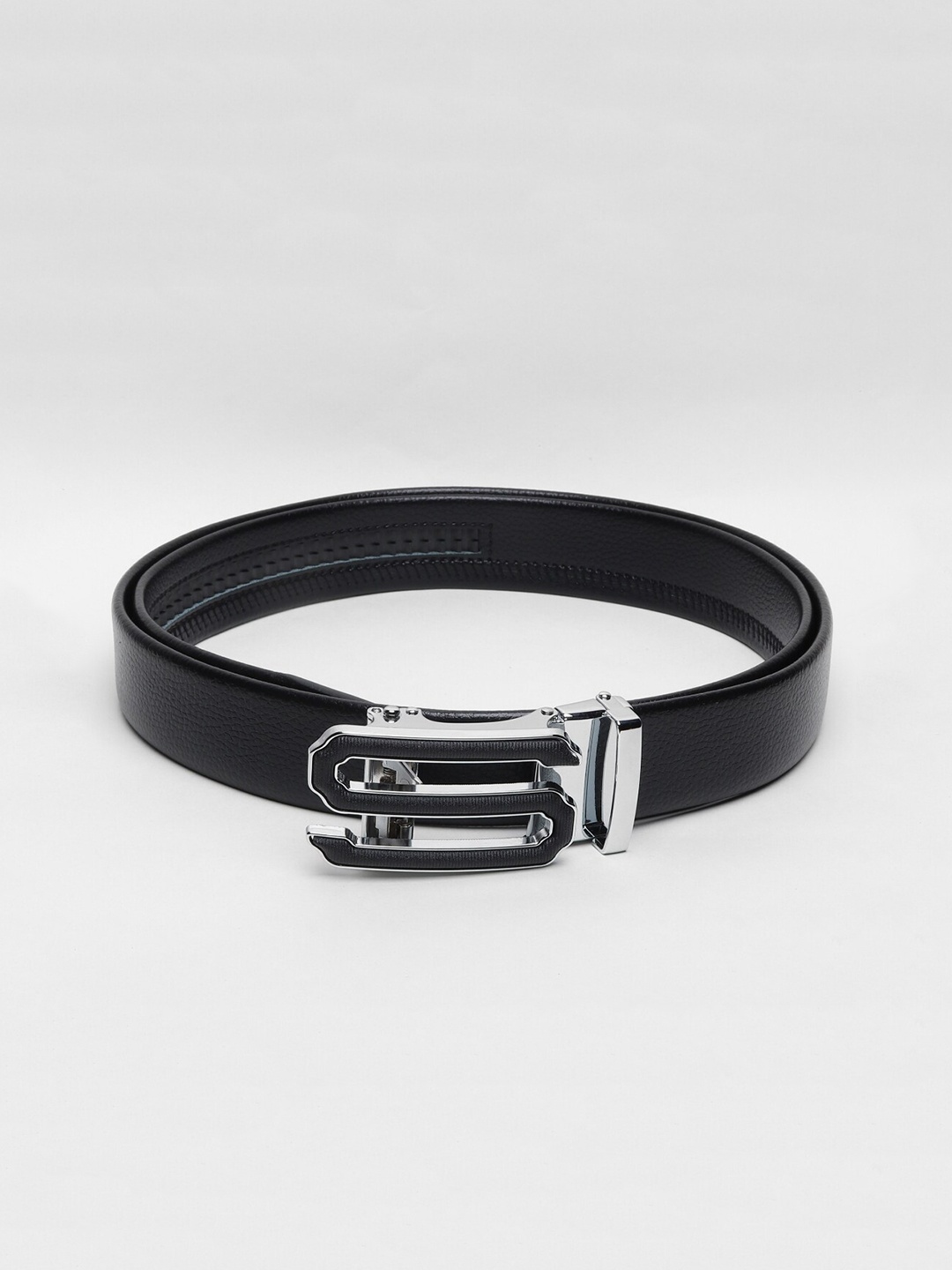 

Elite Crafts Men Textured Leather Formal Belt, Black