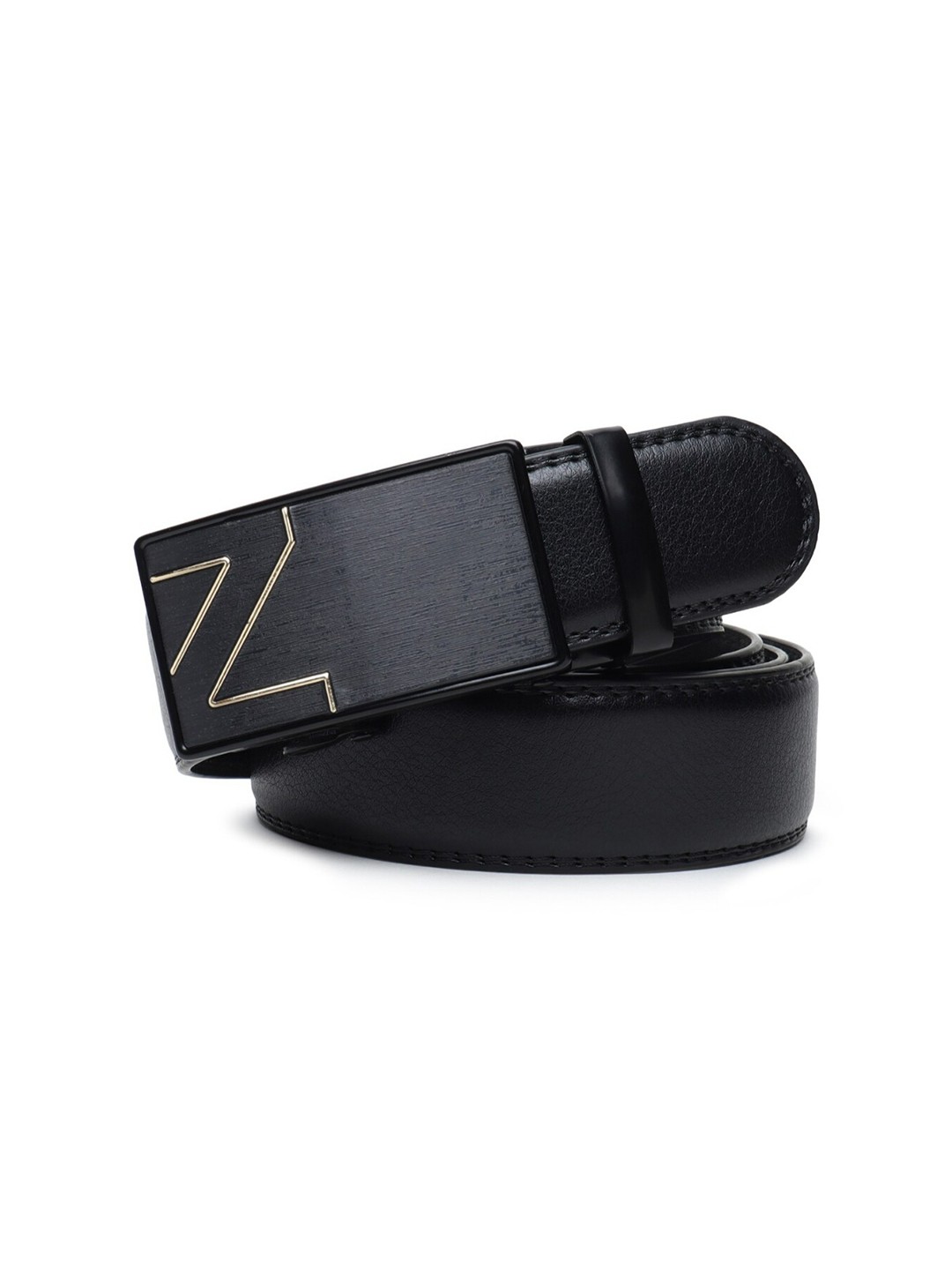 

Elite Crafts Men Textured Leather Formal Belt, Black