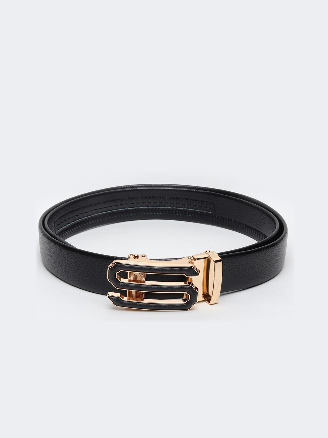

Elite Crafts Men Textured Leather Formal Belt, Black