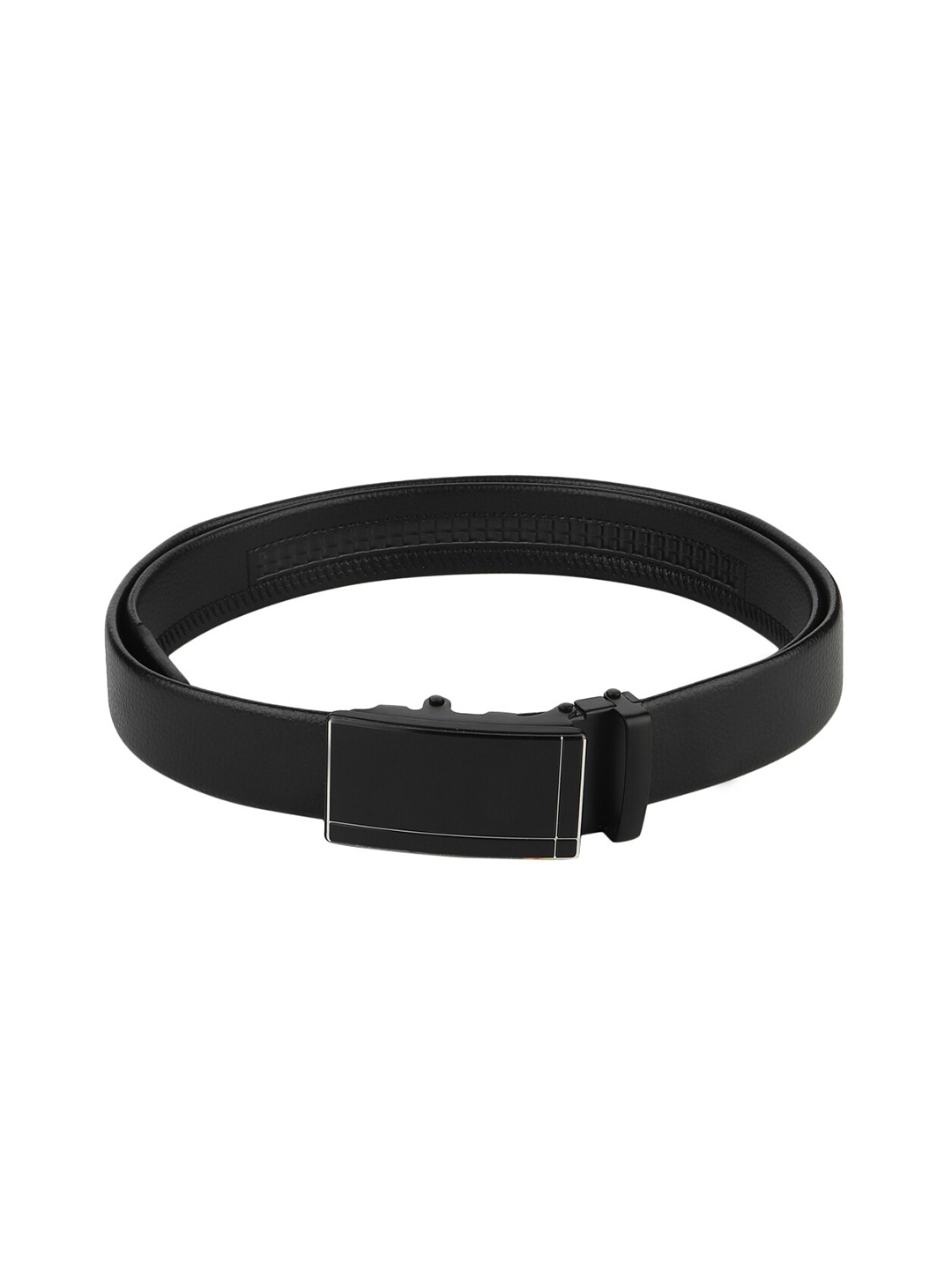 

Elite Crafts Men Textured Leather Formal Belt, Black