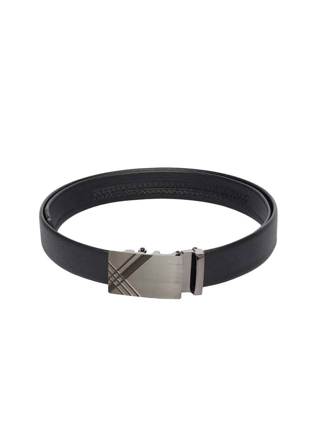

Elite Crafts Men Textured Leather Formal Belt, Black