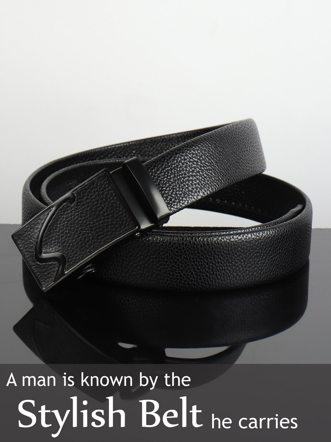 

Elite Crafts Men Leather Belt, Black