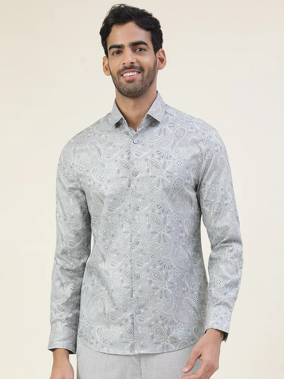 

Marks & Spencer Men Floral Printed Cotton Casual Shirt, Blue