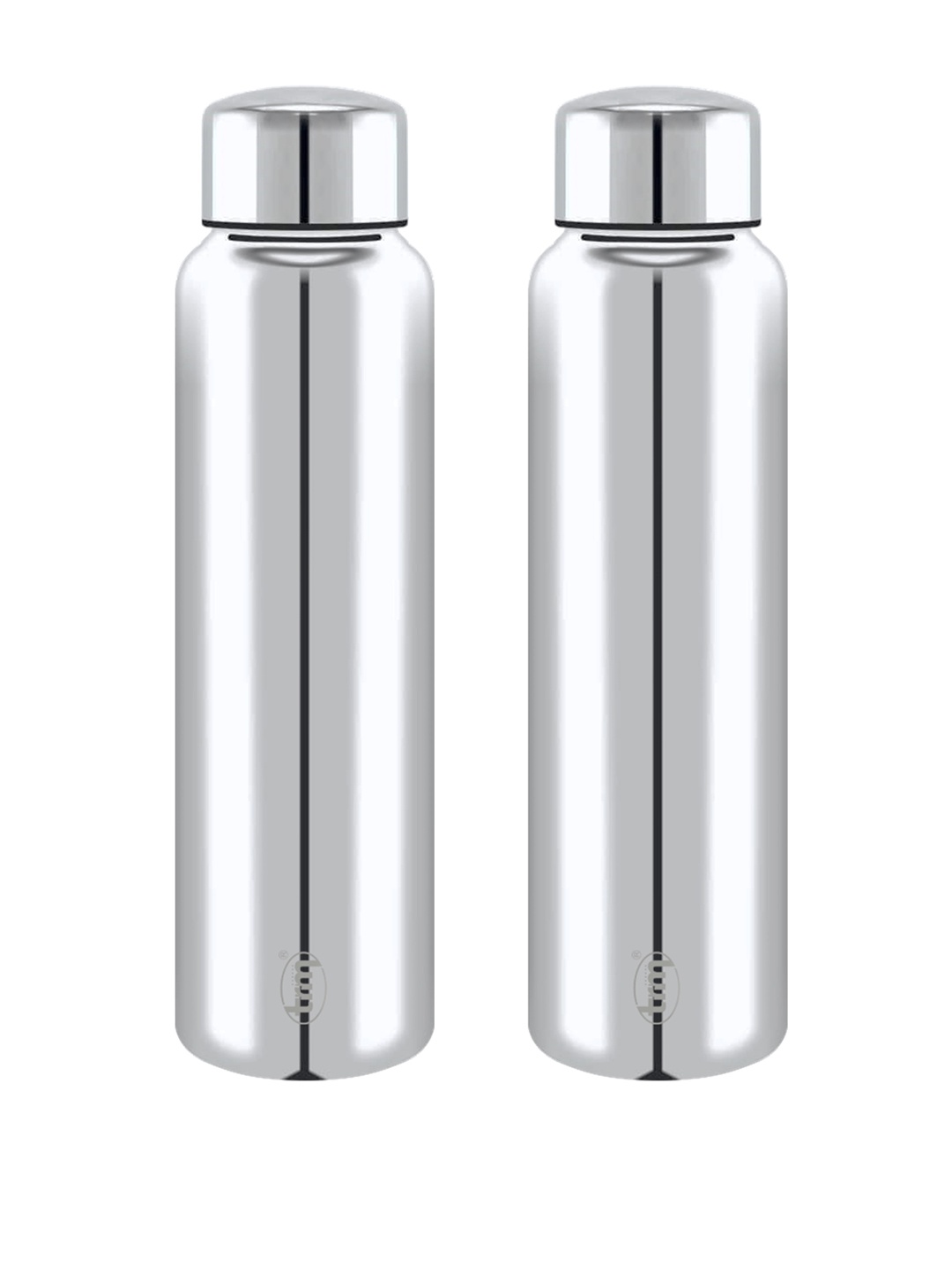 

TRM Pack of 2 Stainless Steel Aqua Water Bottle, Silver