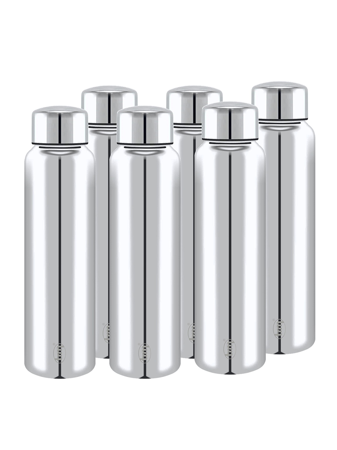 

TRM Silver Set Of 6 Solid Single Walled Water Bottle 900 ml