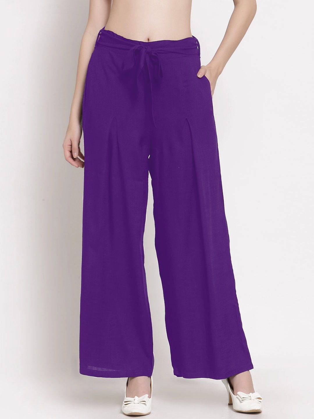 

PATRORNA Women Purple Palazzos