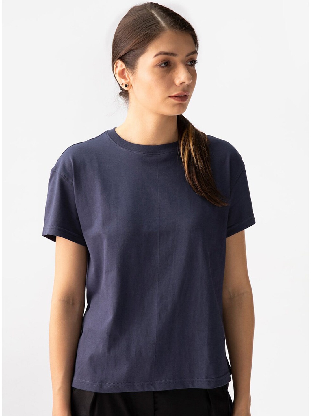 

Saltpetre Women Organic Cotton T-shirt, Navy blue