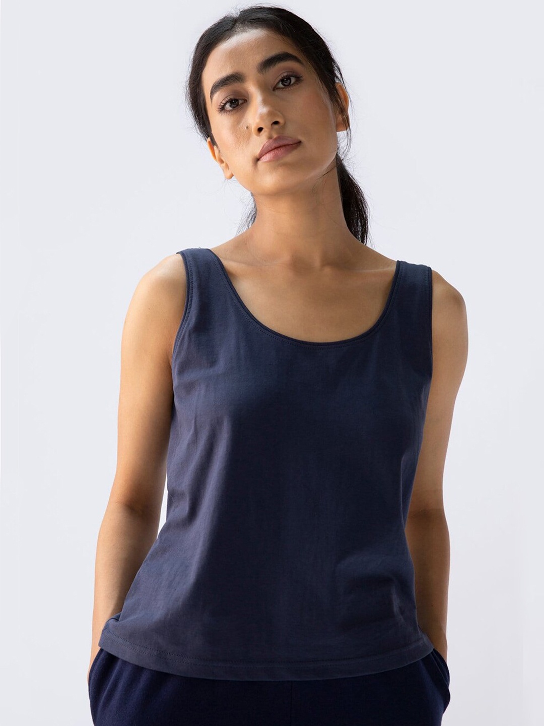 

Saltpetre Women Organic Cotton T-shirt, Navy blue