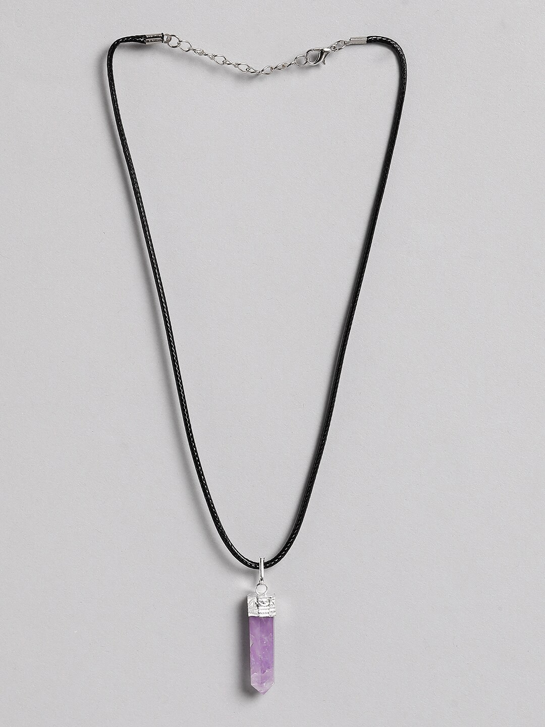 

EL REGALO Silver-Plated Necklace, Black