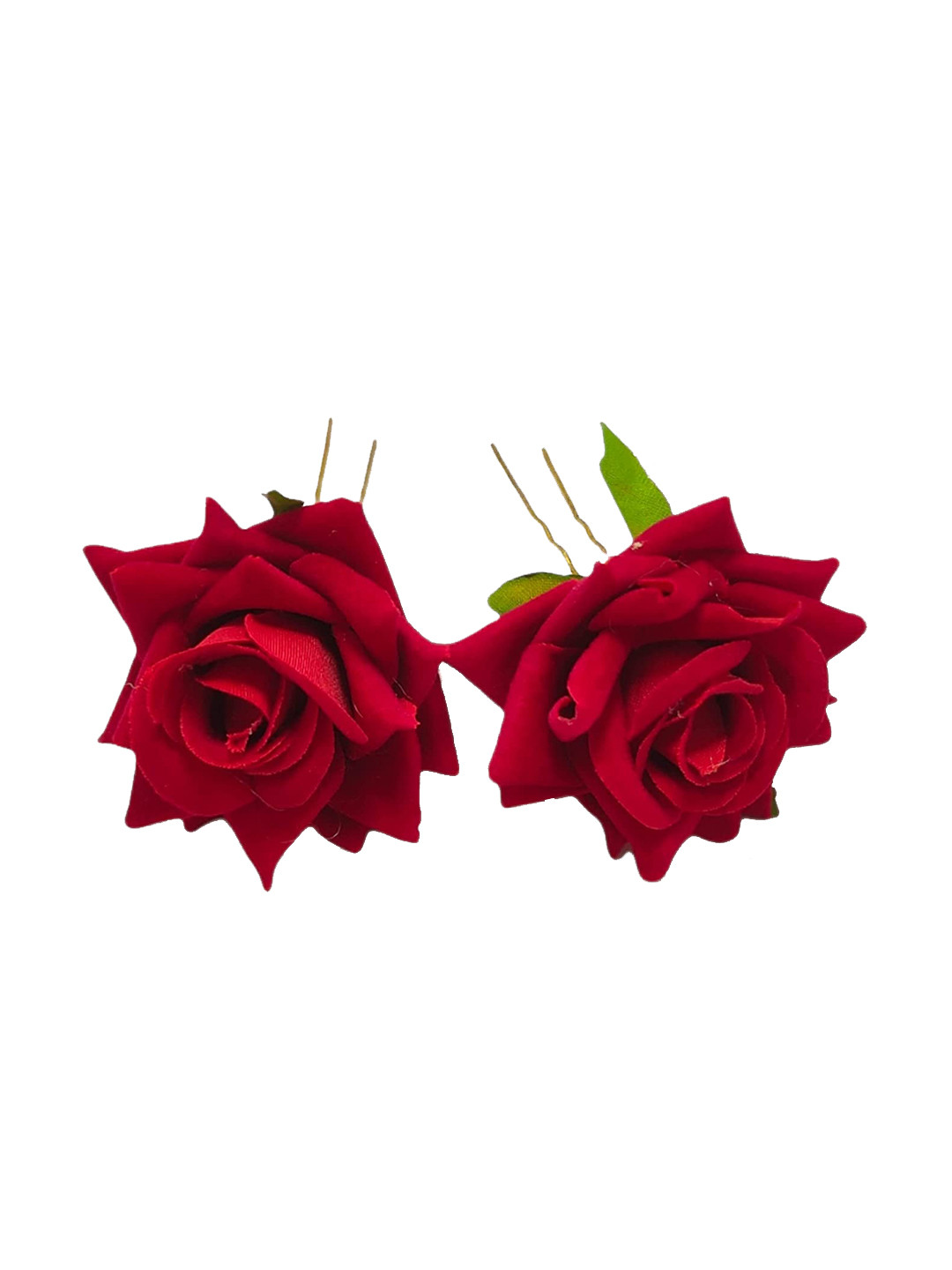 

CHANDERKASH Set Of 2 Rose Juda Pin, Red