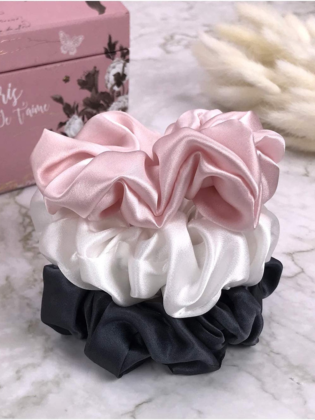 

CHANDERKASH Pack Of 12 Satin Hair Scrunchies, Multi
