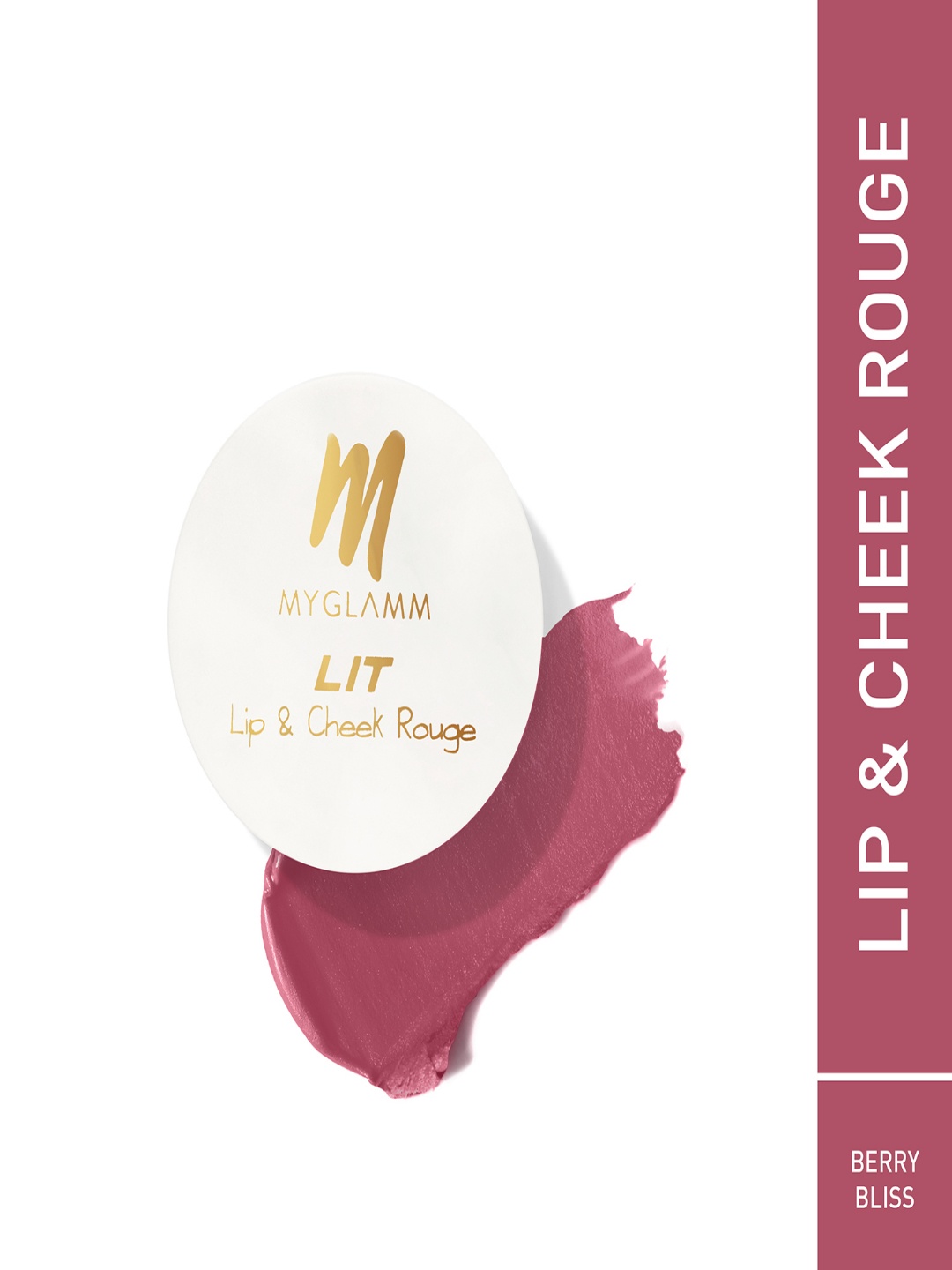 

MyGlamm LIT Lip & Cheek Rouge with Shea & Cocoa Seed Butter 10g -Berry Bliss, Pink