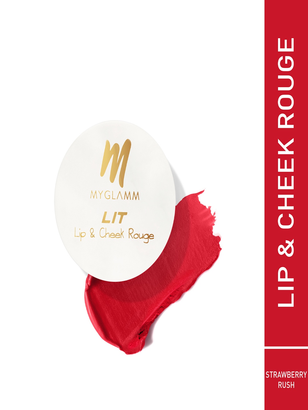 

MyGlamm LIT Lip & Cheek Rouge with Shea & Cocoa Seed Butter 10g - Strawberry Rush, Red