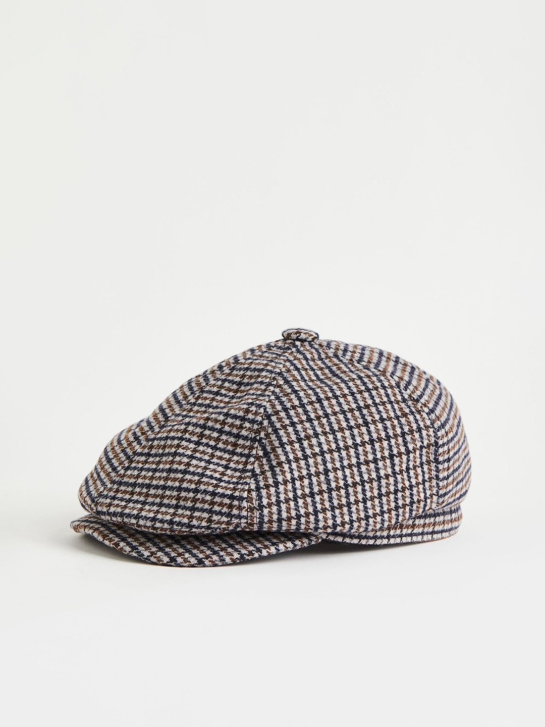 

H&M Men Wool-Blend Flat Cap, Grey