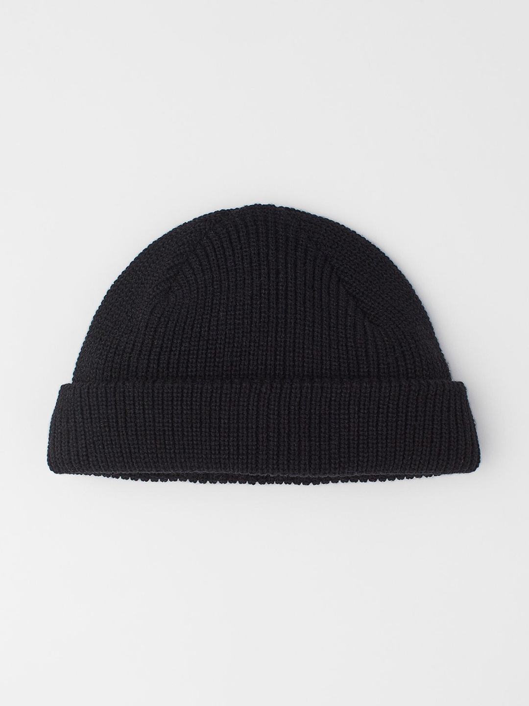 

H&M Men Rib-Knit Hat, Black