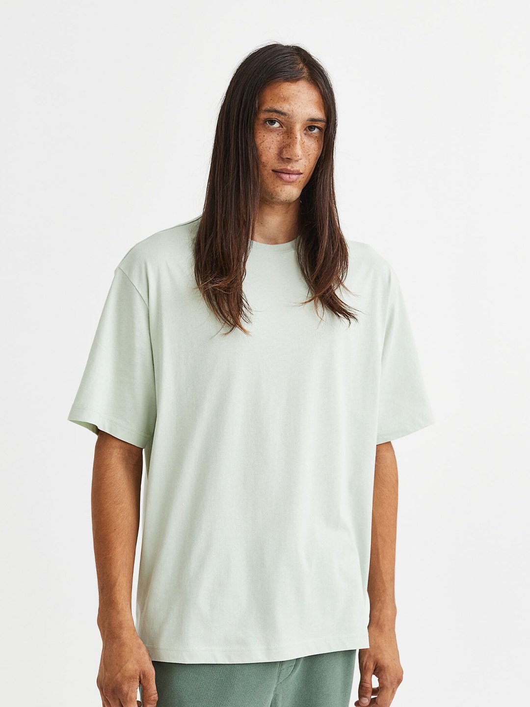 

H&M Men Relaxed Fit T-shirt, Green