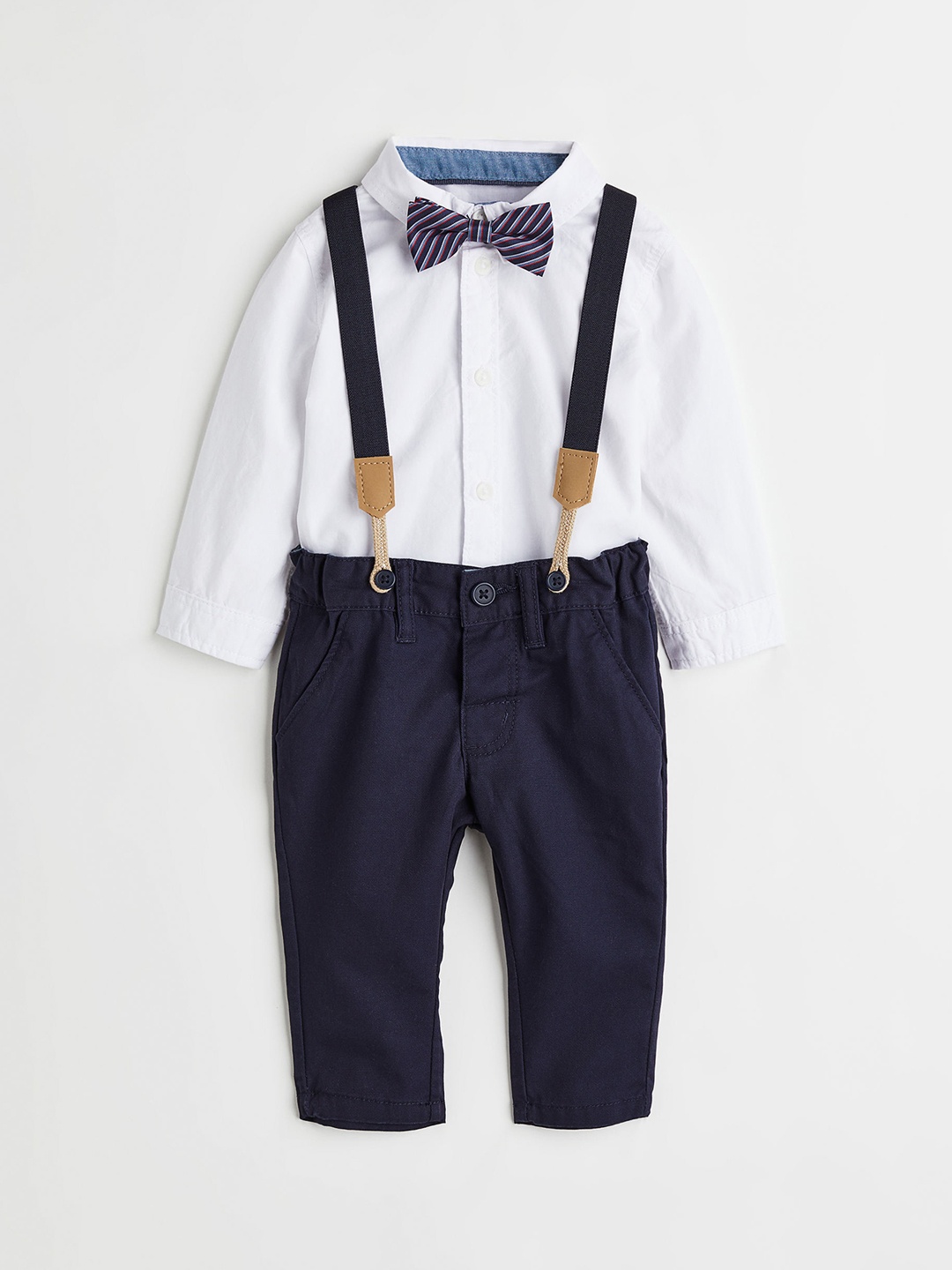 

H&M Boys Pure Cotton Shirt and Chinos, Blue