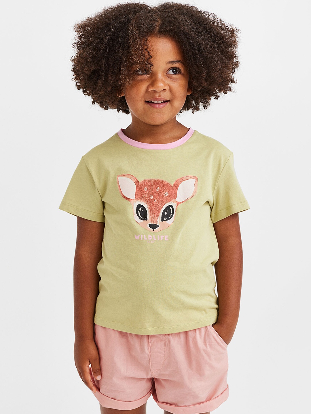 

H&M Girls Cotton Shorts, Pink