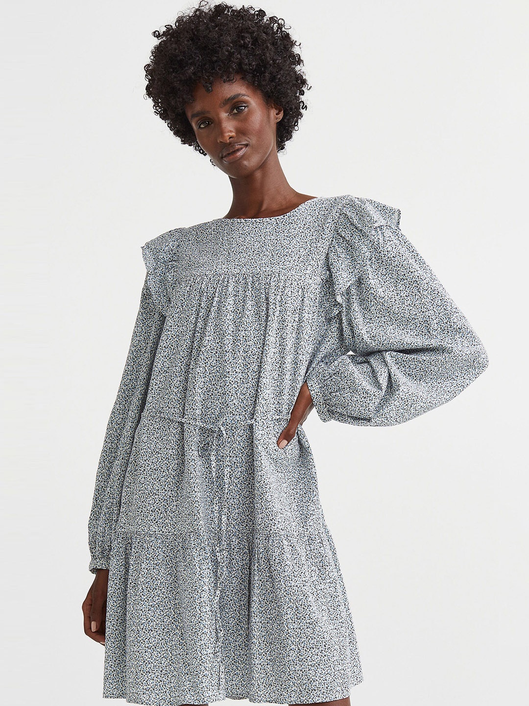 

H&M Women Flounced Dress, Blue