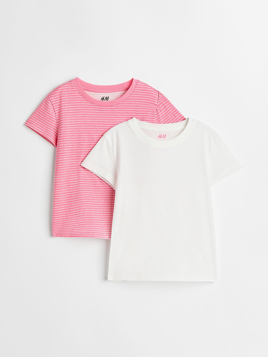

H&M Girls 2-Pack Cotton T-Shirts, Pink