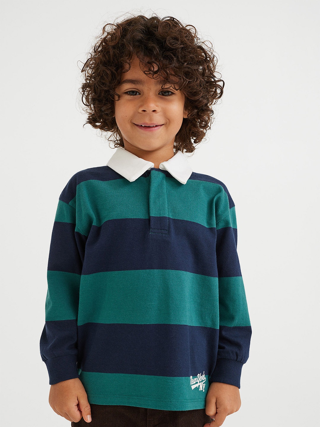 

H&M Boys Cotton Rugby Shirt, Blue
