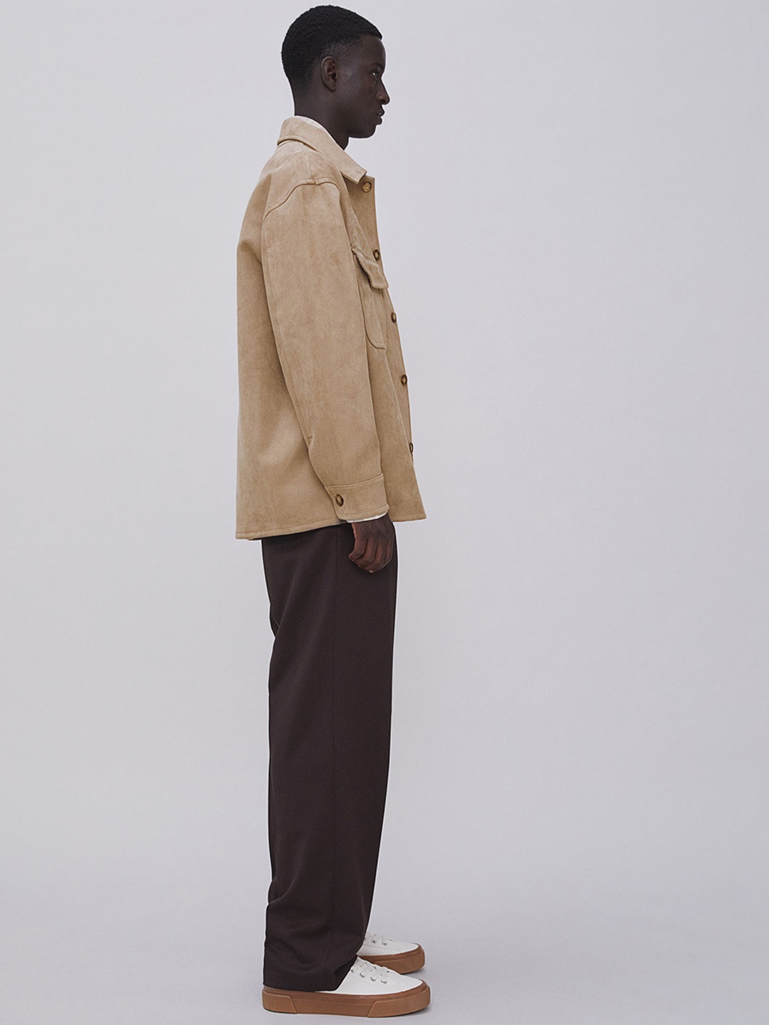 

H&M Beige Relaxed Fit Shacket