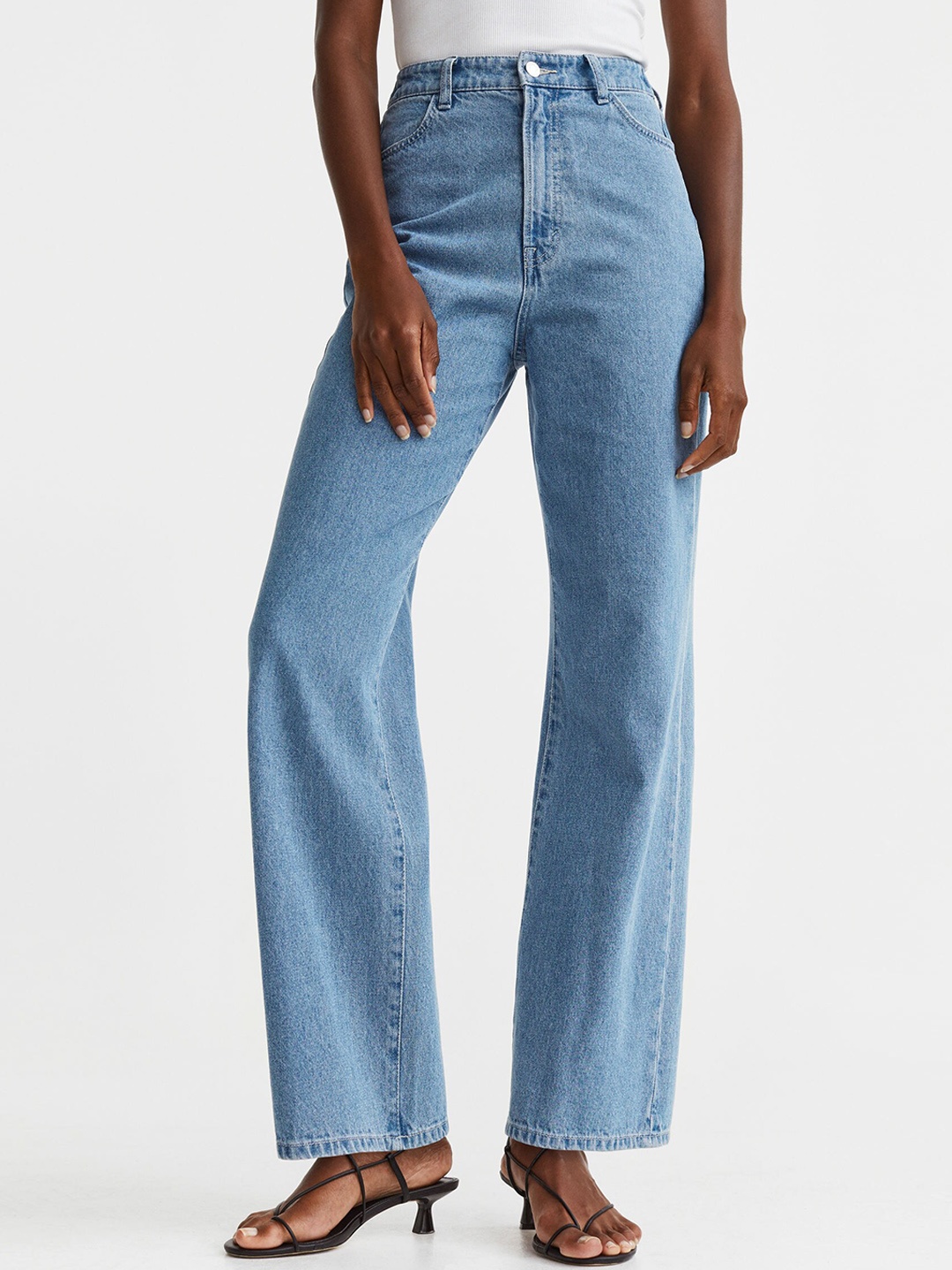 

H&M Women Wide Leg Jeans, Blue