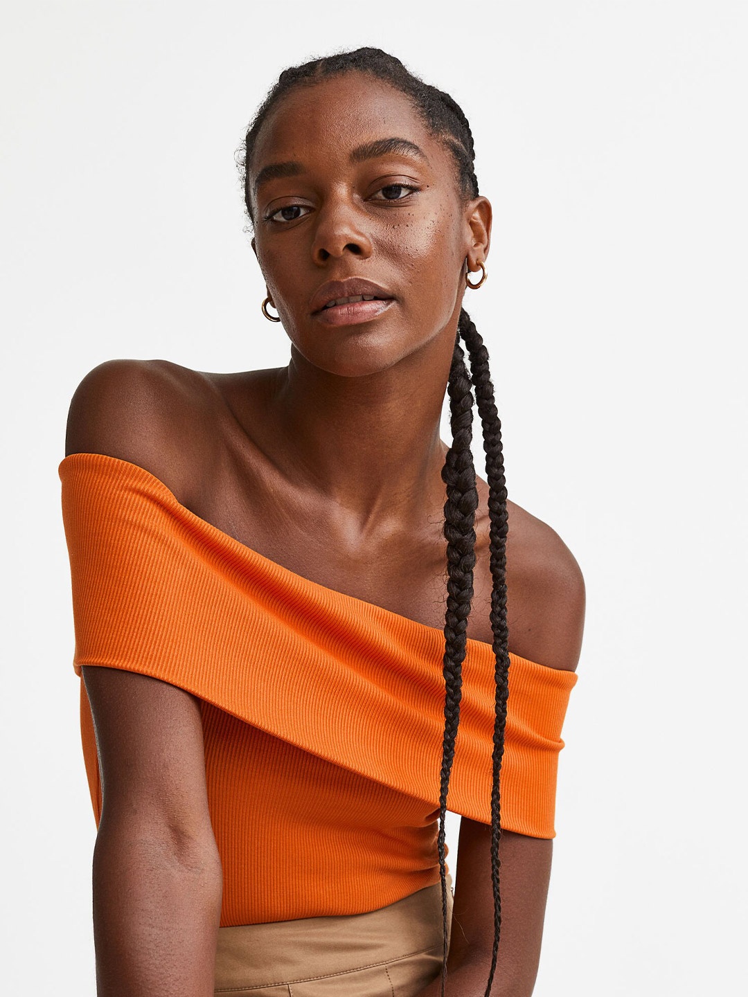 

H&M Off-The-Shoulder Top, Orange