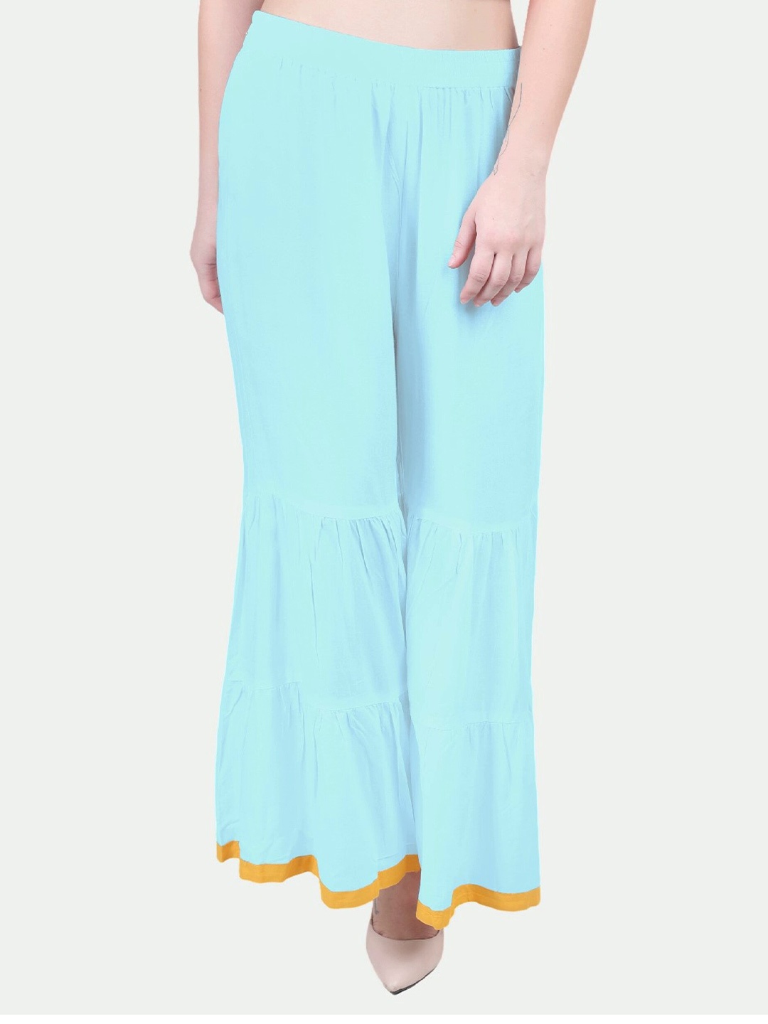 

PATRORNA Women Solid Palazzos, Blue