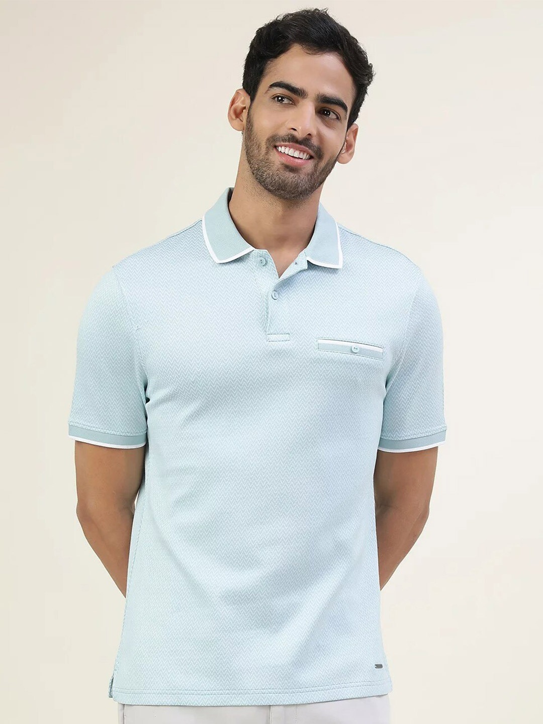 

Marks & Spencer Men Polo Collar T-shirt, Green