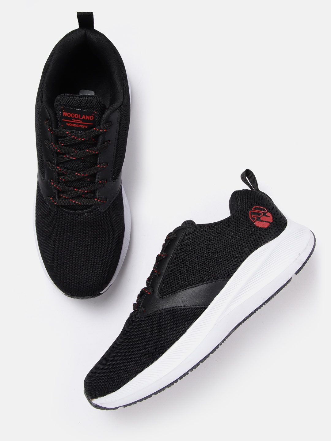 

Woodland Men Black Woven Design Sneakers