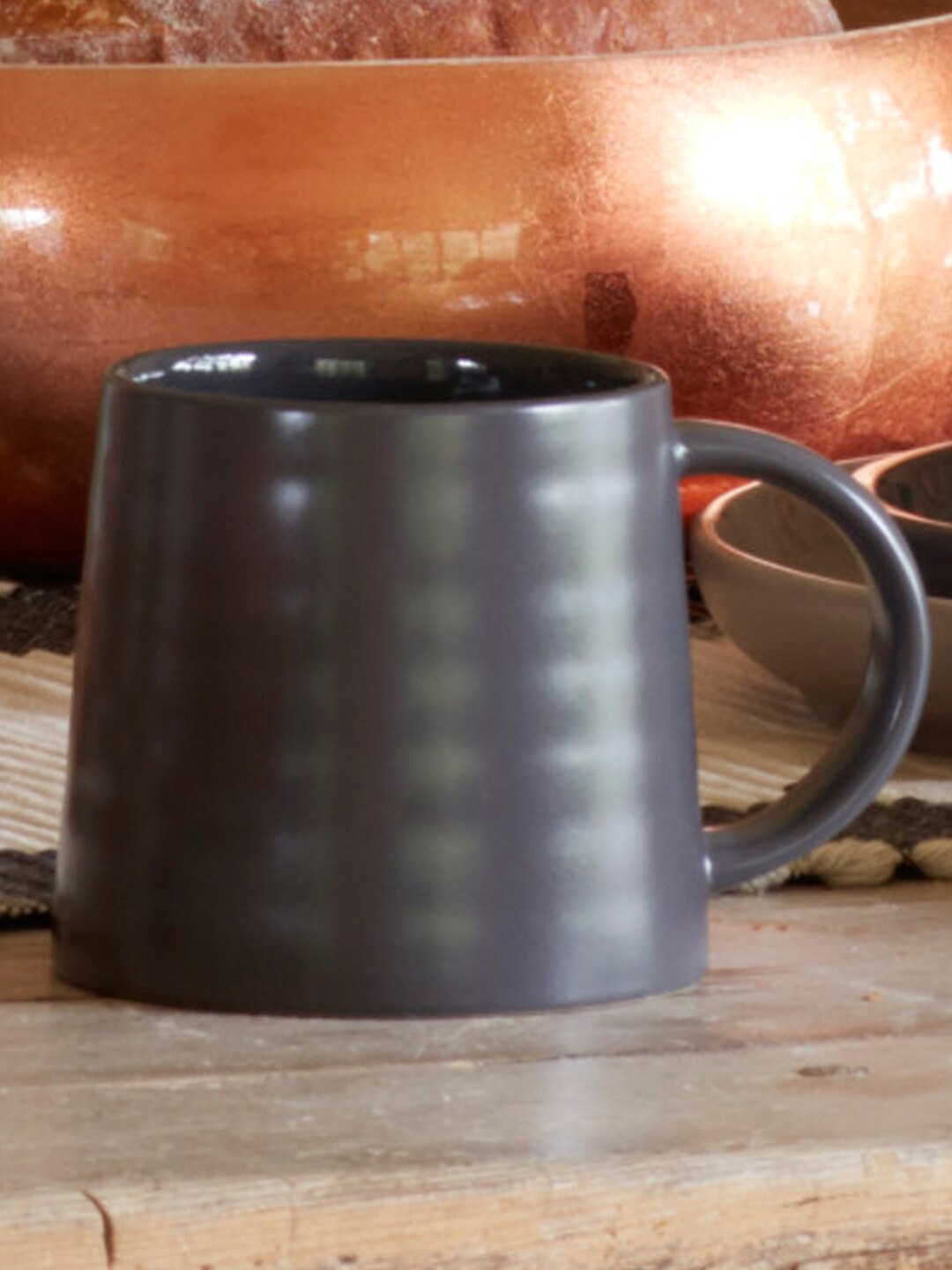 

MIKASA Black Dishwasher & Microwave Safe Ceramic Glossy Mug 440ml