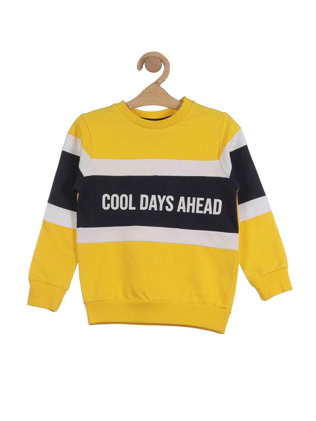 

Lil Lollipop Unisex Kids Typography Printed Cotton Sweatshirt, Yellow