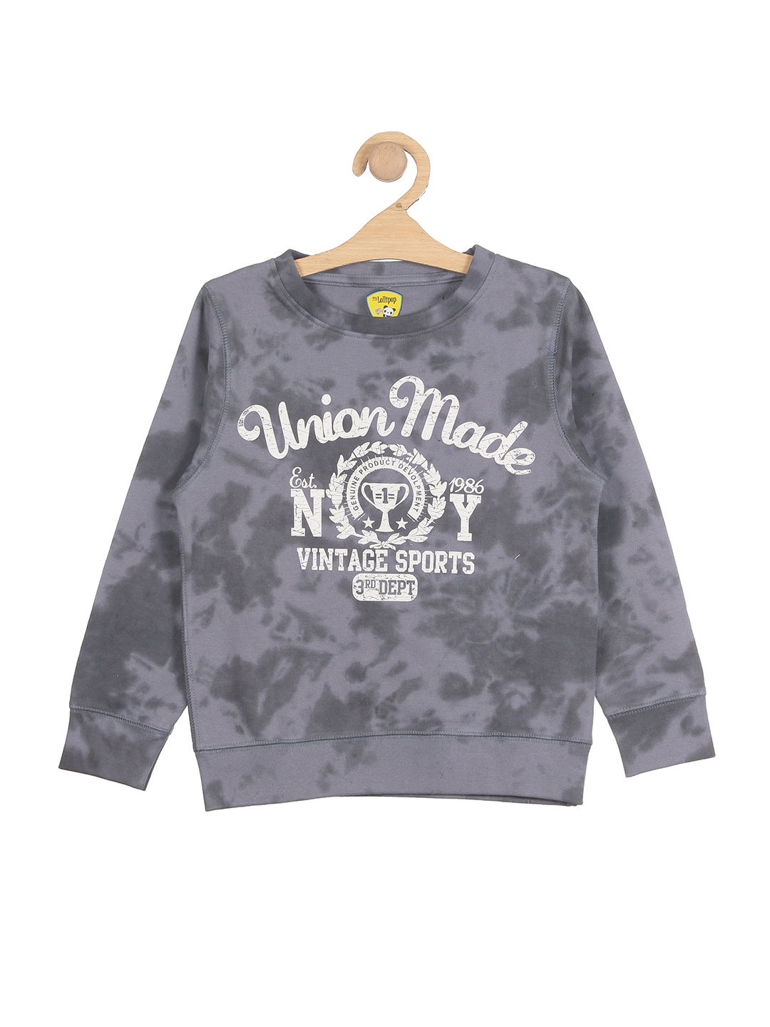 

Lil Lollipop Unisex Kids Typography Printed Cotton Sweatshirt, Blue