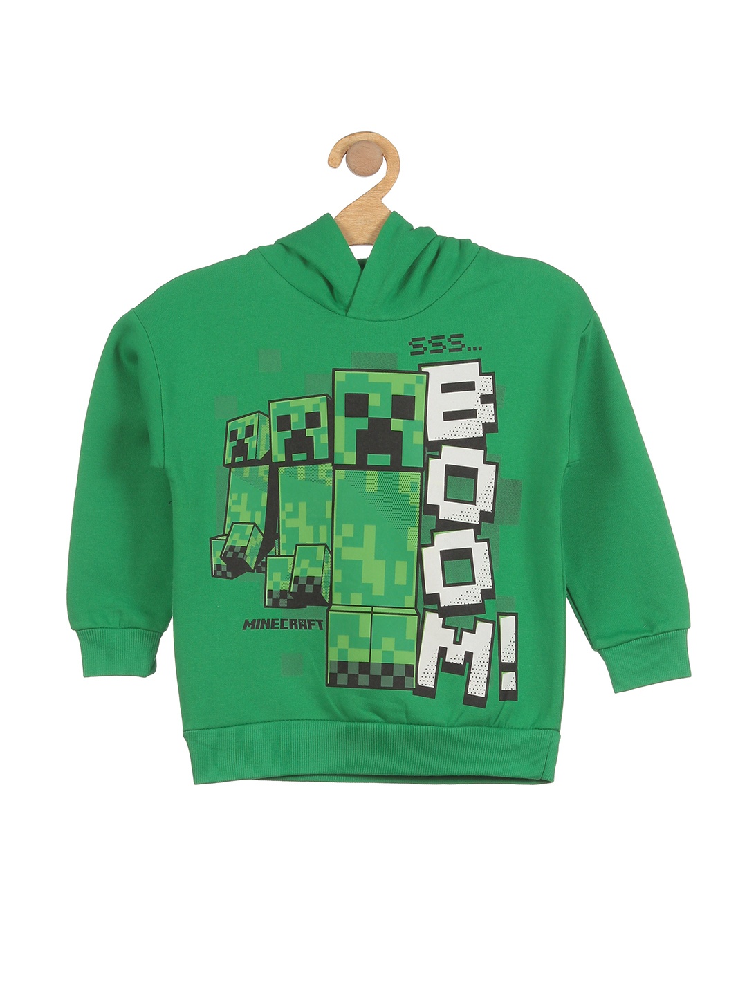 

Lil Lollipop Boys Graphic Printed Hooded Cotton Sweatshirt, Green