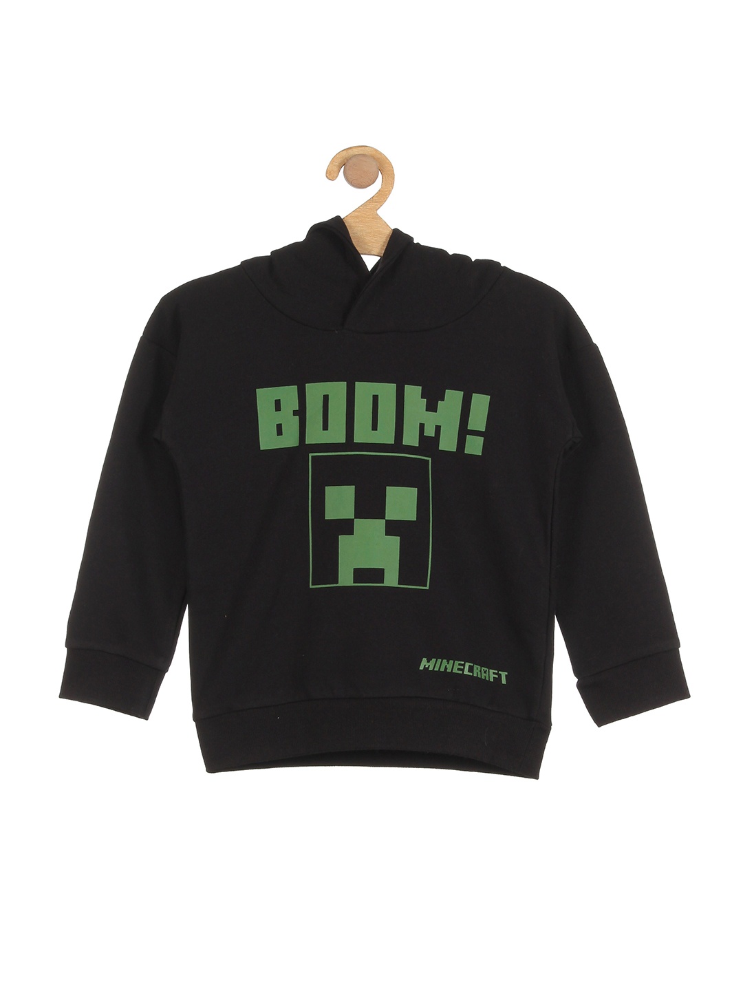 

Lil Lollipop Boys Black Printed Hooded Sweatshirt