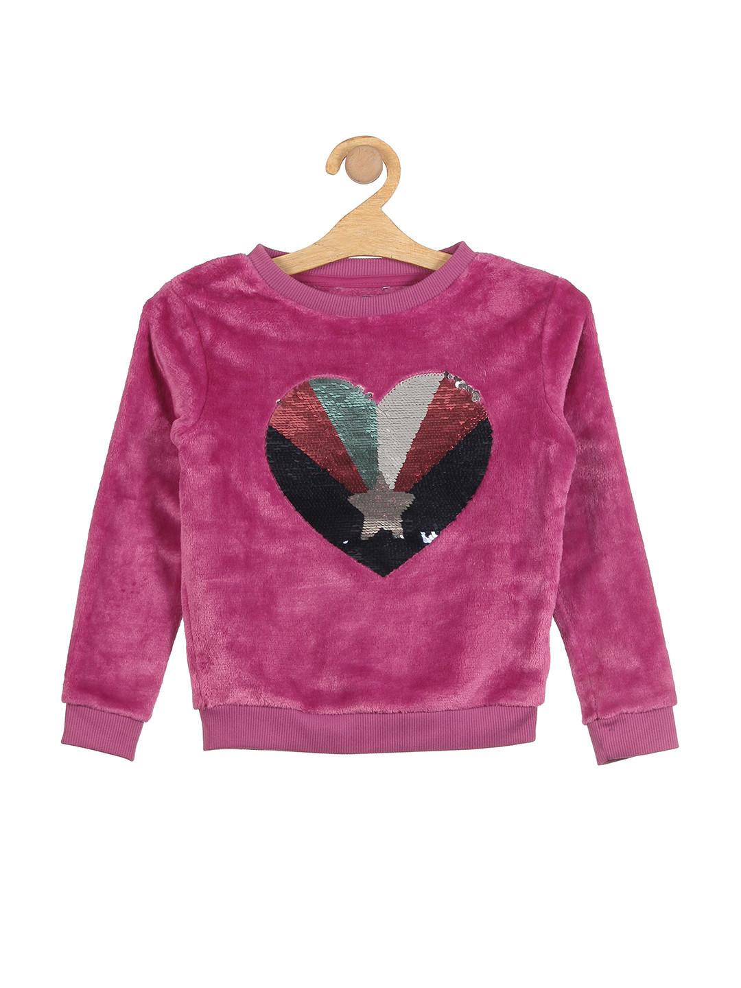 

Lil Lollipop Girls Pink Embellished Cotton Sweatshirt