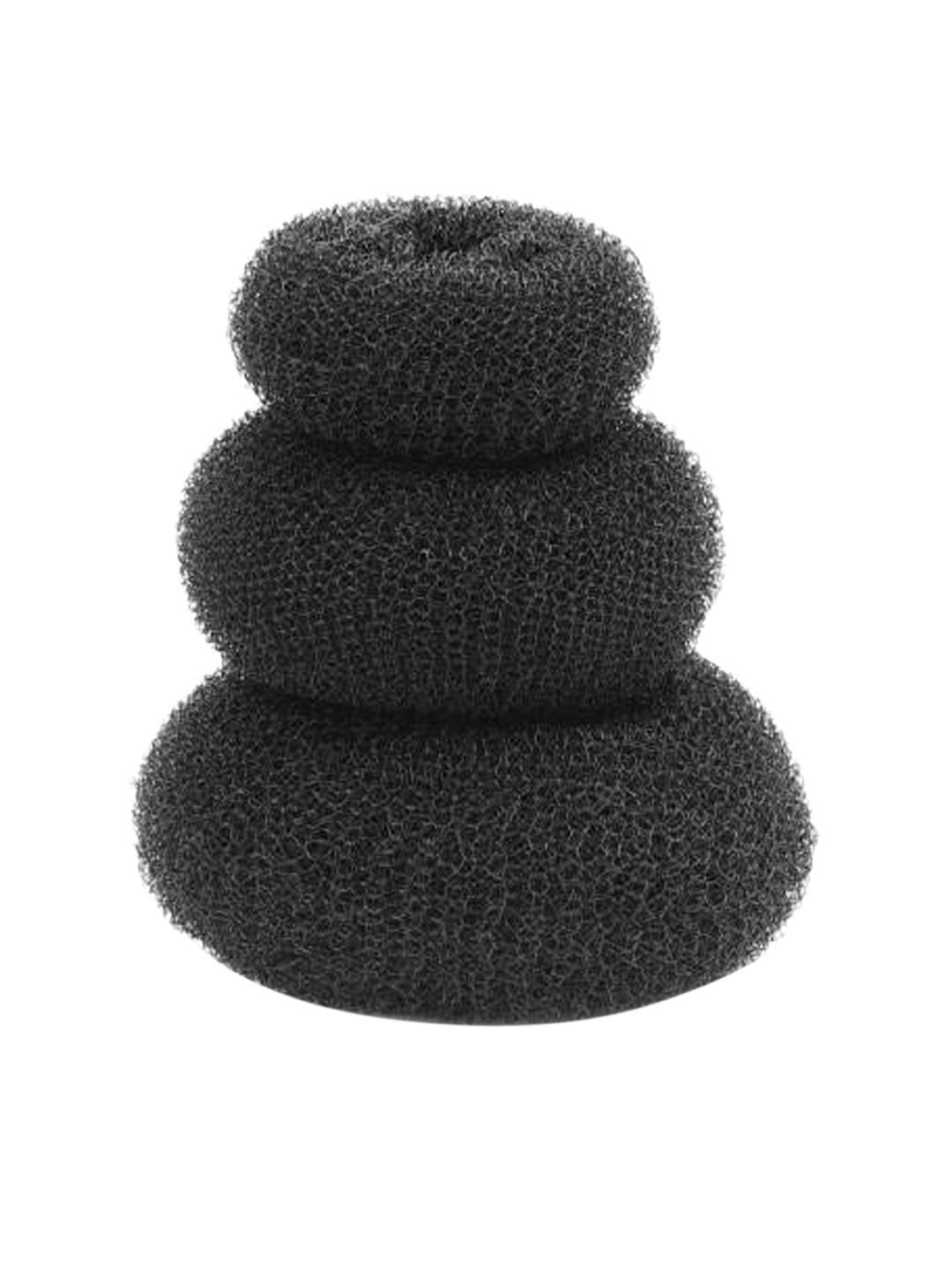 

CHANDERKASH Set Of 3 Hair Puff Up Volumizer Bun Donut Puff Maker, Black