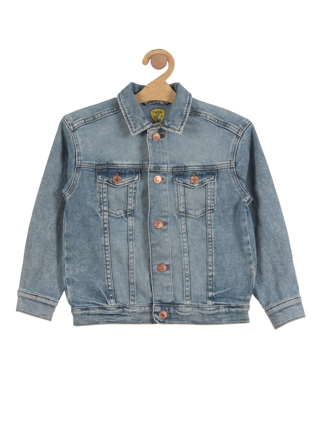 

Lil Lollipop Unisex Kids Blue Lightweight Outdoor Denim Jacket