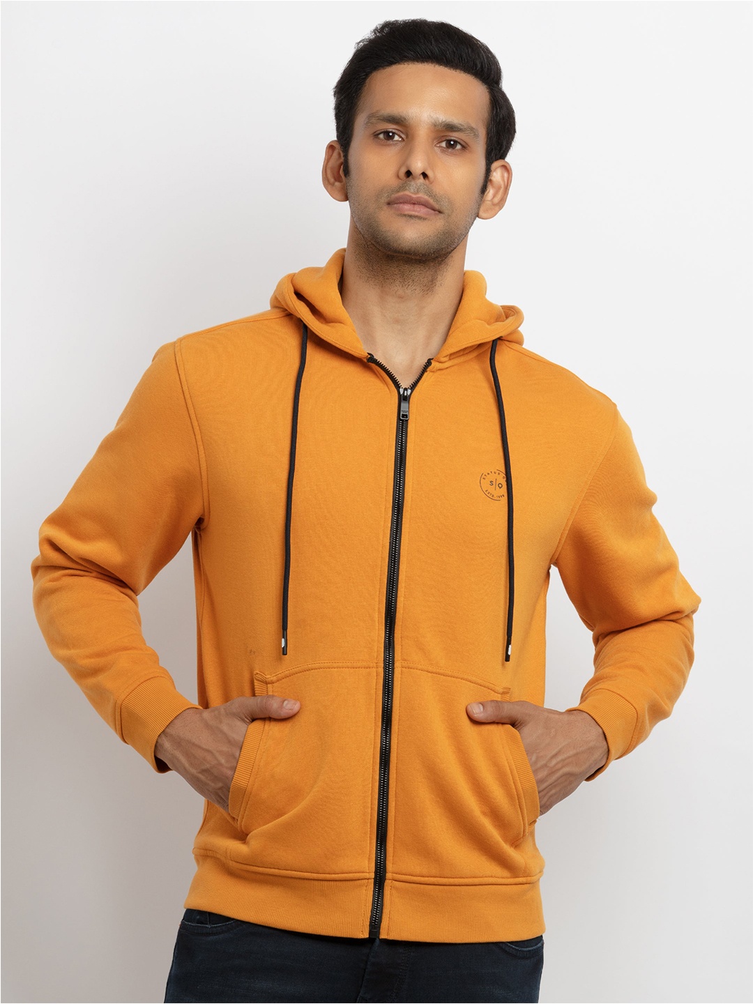 

Status Quo Men Yellow Solid Sweatshirt