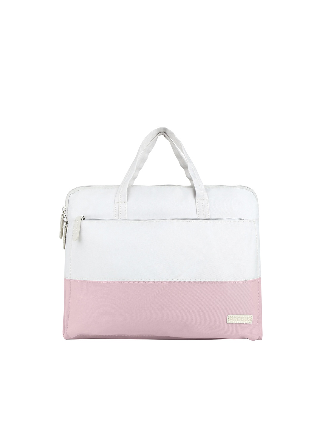 

PROBUS Unisex Pink & White Colourblocked Laptop Bag
