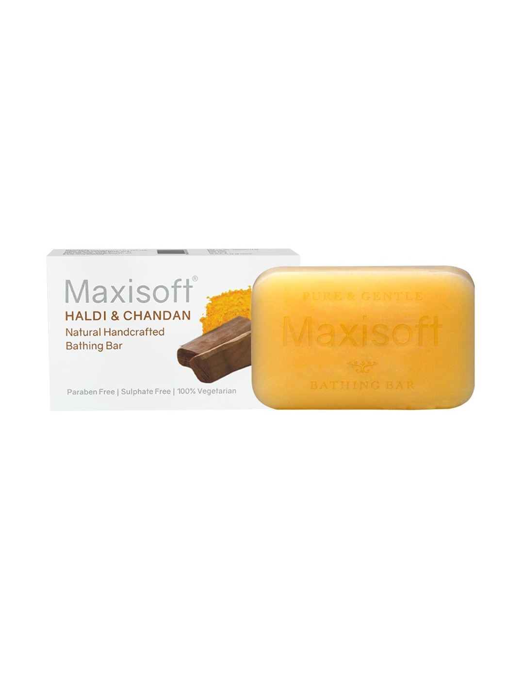 

Maxisoft Haldi Chandan Bathing Bar 75gm, Yellow