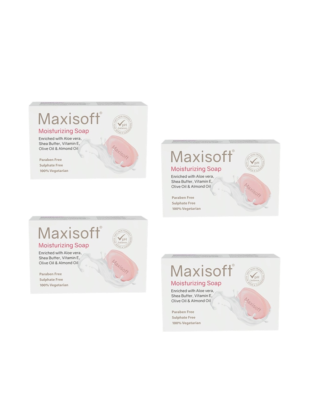 

Maxisoft Set Of 4 Moisturizing Soap 300gm, Na