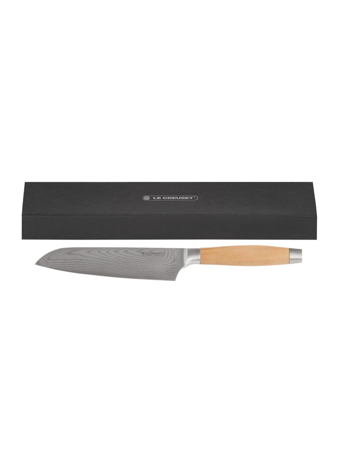 

LE CREUSET Solid Santoku Knife With Wood Hanadle, White