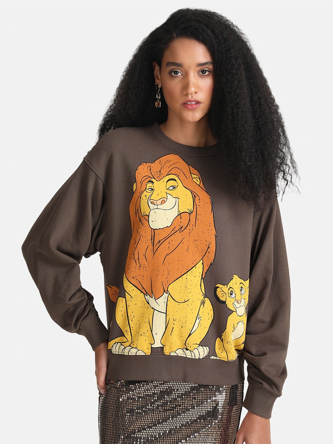 

Kazo Women Printed Long Sleeves Sweatshirt, Grey
